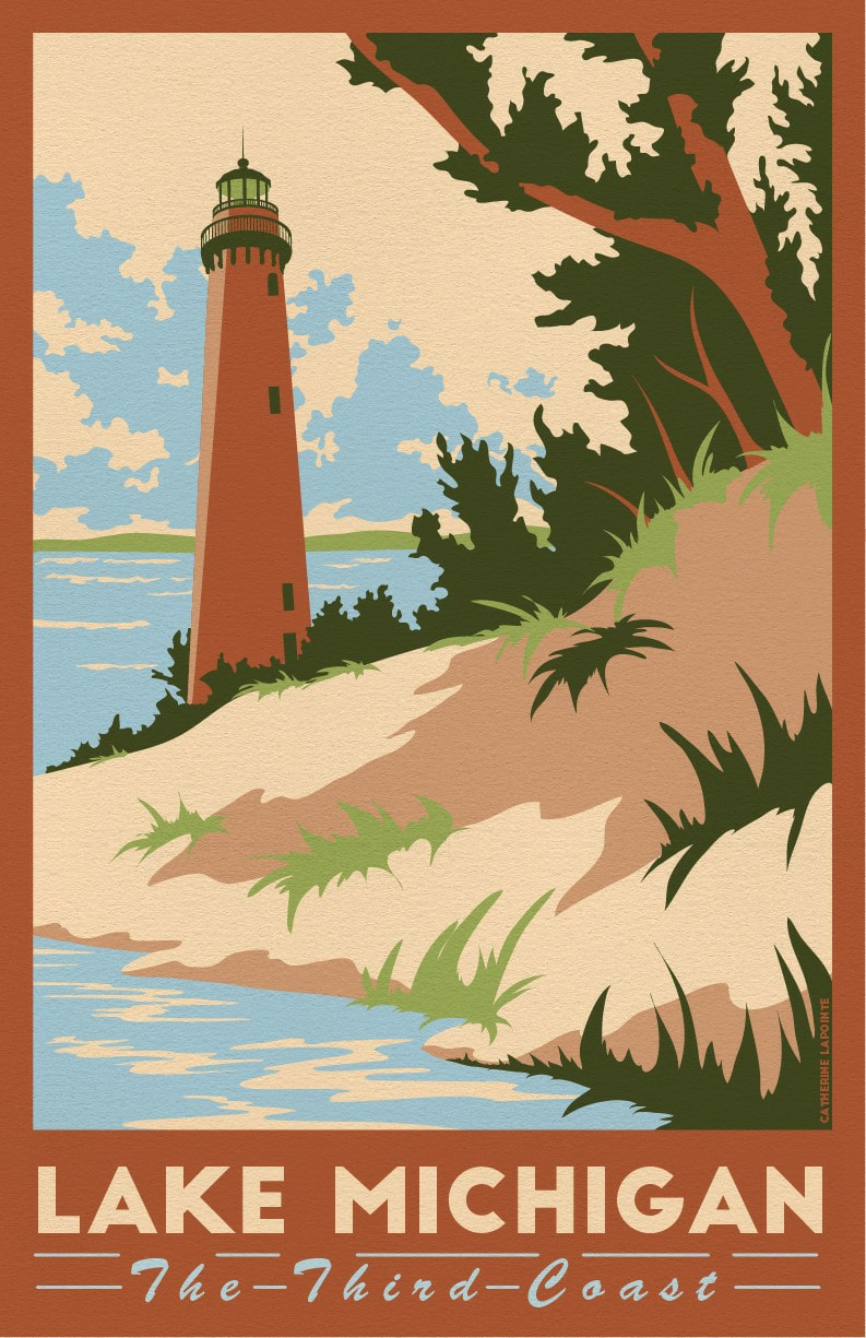 Lake Michigan Travel Poster
